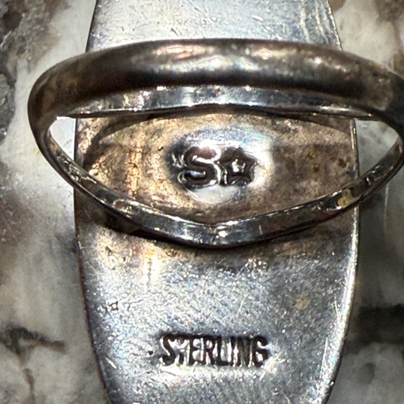 Native American Southwest Turquoise Choker Pendant and Ring - Picture 5 of 10